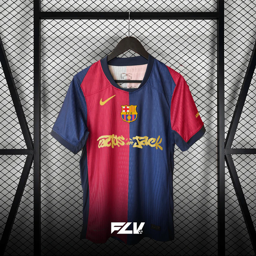 Barcelona × Travis Scott 2024 Home Special Jersey