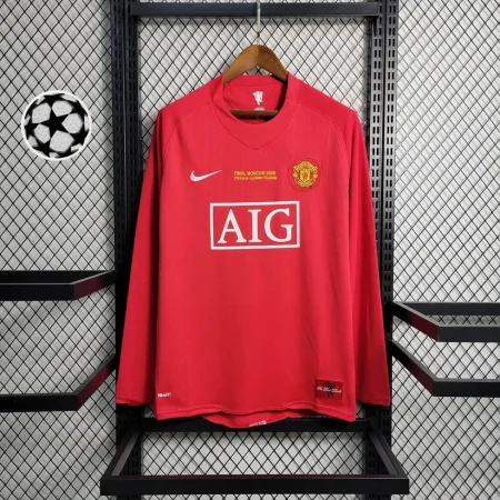 Man United 2007 L/S UCL Home Jersey