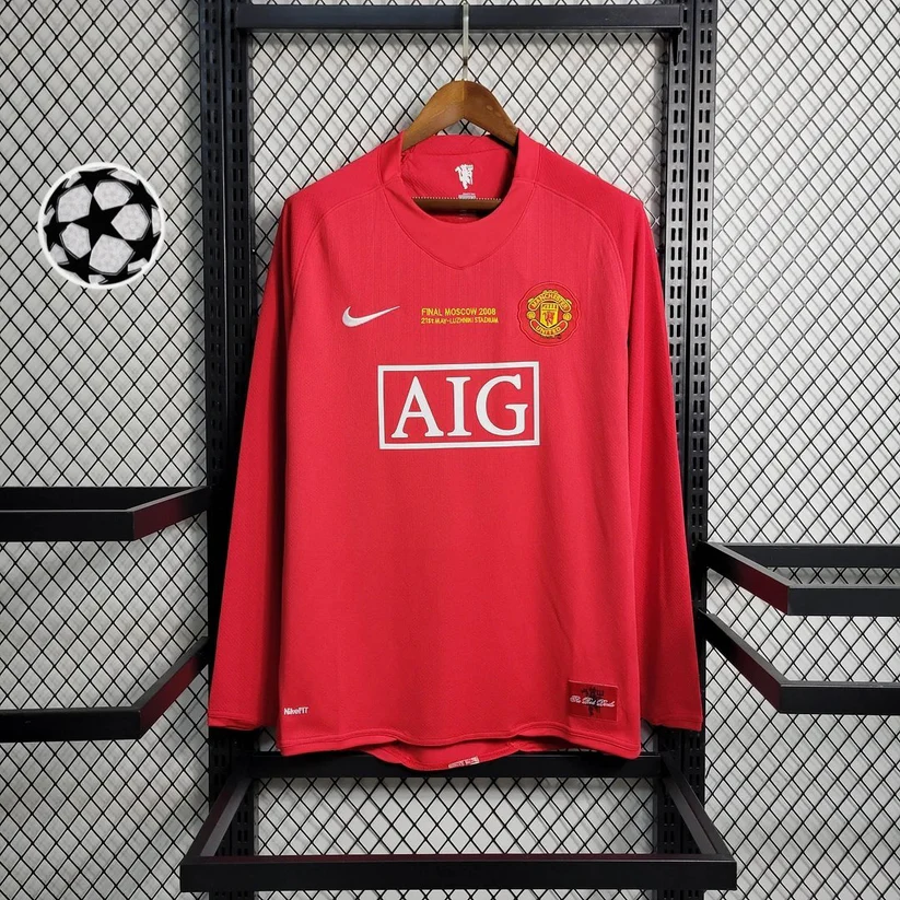 Man United 2007 L/S UCL Home Jersey