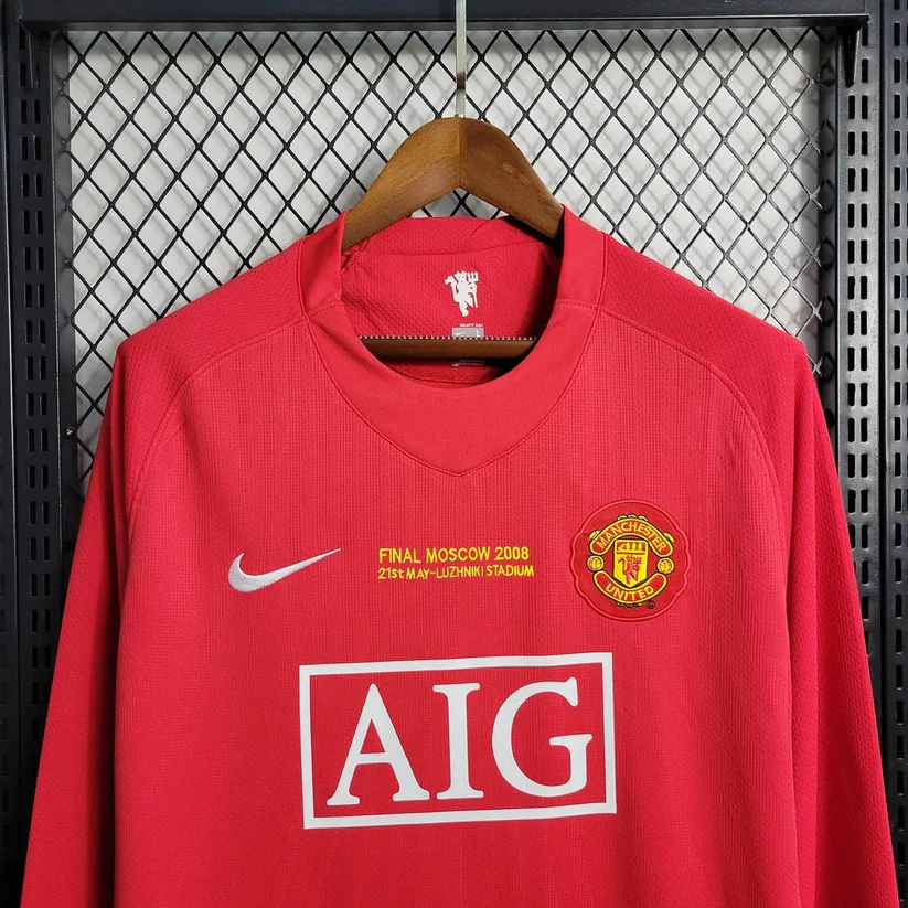 Man United 2007 L/S UCL Home Jersey - 图片 3